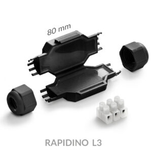 RAPIDINO L3 - Kablovska GEL spojnica sa rednom klemom za kabl <= 3x2.5 mm2 IP68/IP69K  (Pakovanje 3 kom)